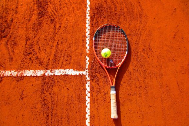 tennis racket and ball